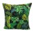 Welurowa poszewka z motywem zielonych liści