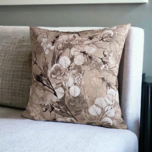 Stylowa poliestrowa poszewka z wzorem liści eukaliptusa Dodaj natury i elegancji swojemu wnętrzu dzięki naszej poliestrowej poszewce z wzorem liści eukaliptusa!