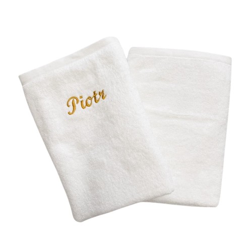 Bawełniany ręcznik pętelkowy z haftem 70×140 cm