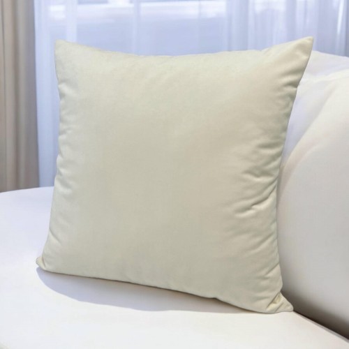 welurowa poszewka na poduszkę kremowy