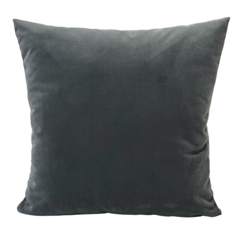 welurowa poszewka na poduszkę ciemnoszary