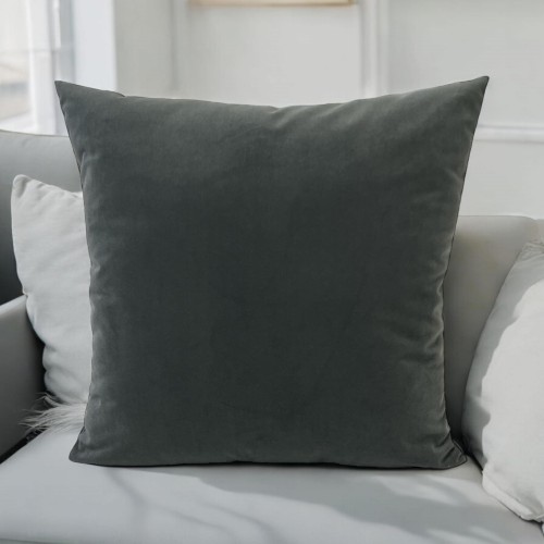 welurowa poszewka na poduszkę antracytowy