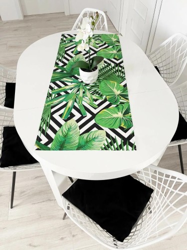 bawełniany bieżnik tropikalne liście