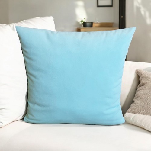 welurowa poszewka na poduszkę błękitny