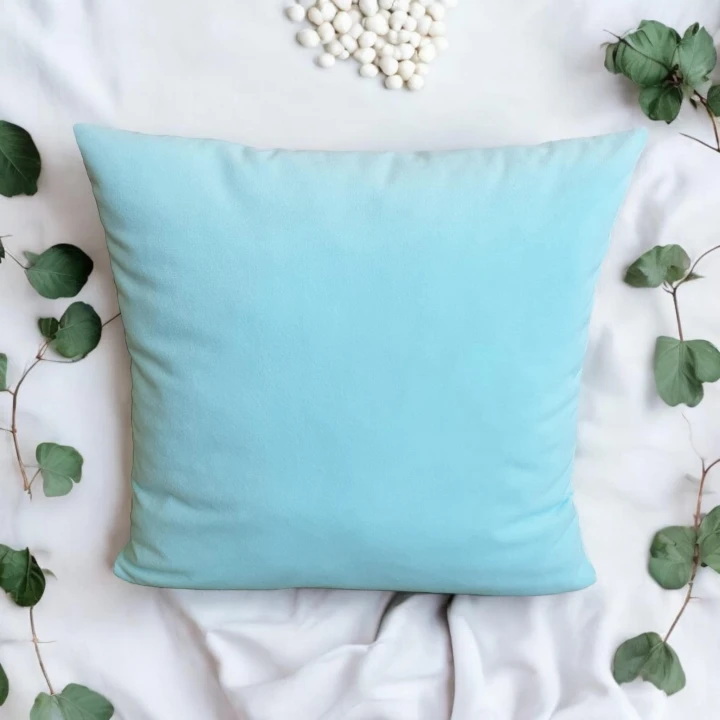 welurowa poszewka na poduszkę błękitny