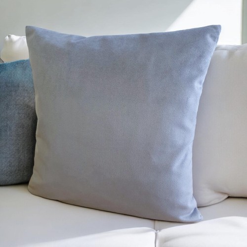 welurowa poszewka na poduszkę szary