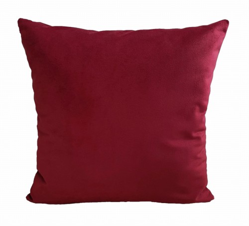 welurowa poszewka na poduszkę bordowa