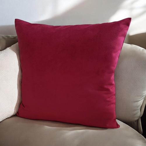 welurowa poszewka na poduszkę bordowa