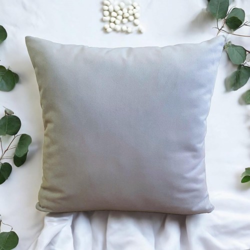 Welurowa poszewka na poduszkę jasnoszara