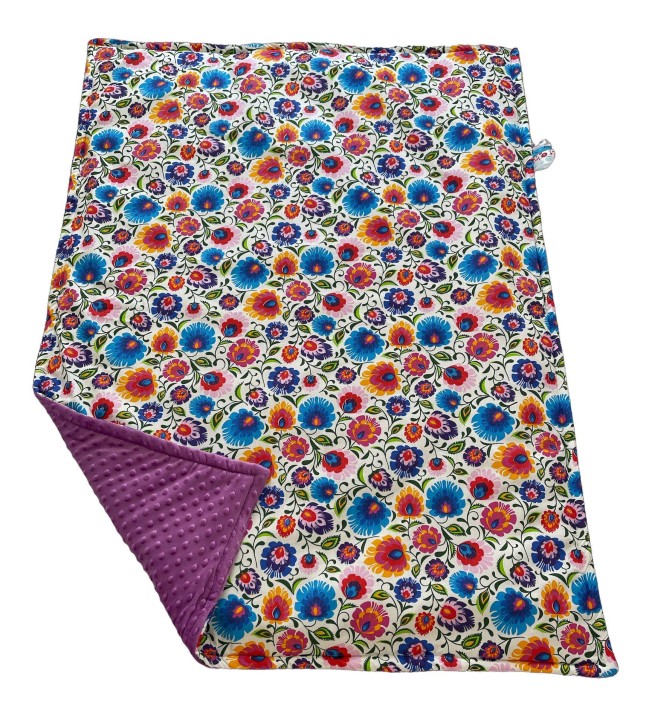 Kocyk dziecięcy z poduszką – minky i bawełna 100×135, podusia 40×50