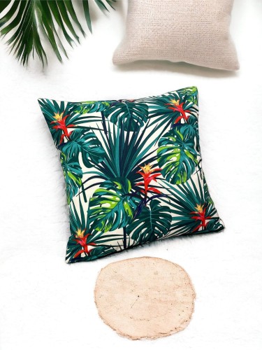 bawełniana poszewka z motywem tropikalnym