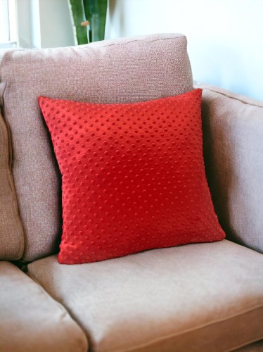 poszewka minky czerwona