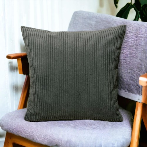 Grafitowa poszewka dekoracyjna w prążki